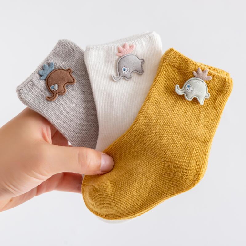 Cartoon Patch Children's Socks 3 Pairs Accessories - Image 2
