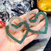 Fashion peach Heart Accessories Earrings - Image 2