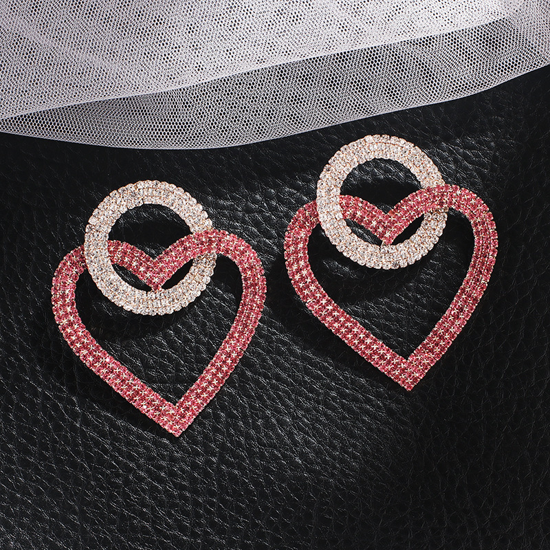 Fashion peach Heart Accessories Earrings - Image 7