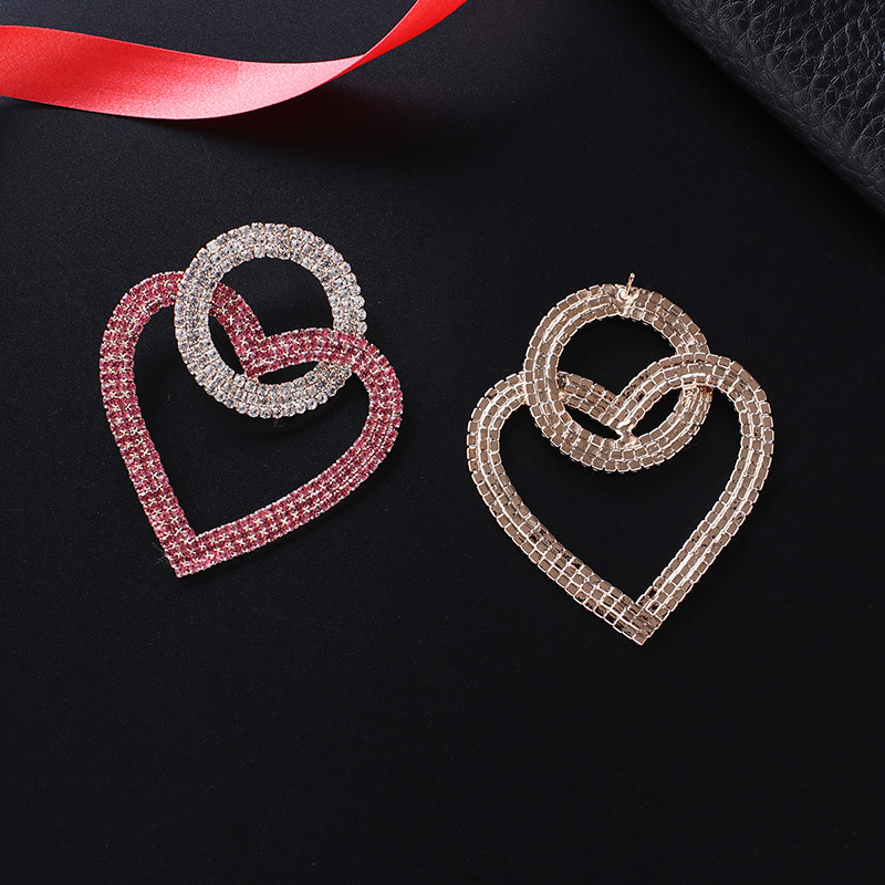 Fashion peach Heart Accessories Earrings - Image 9