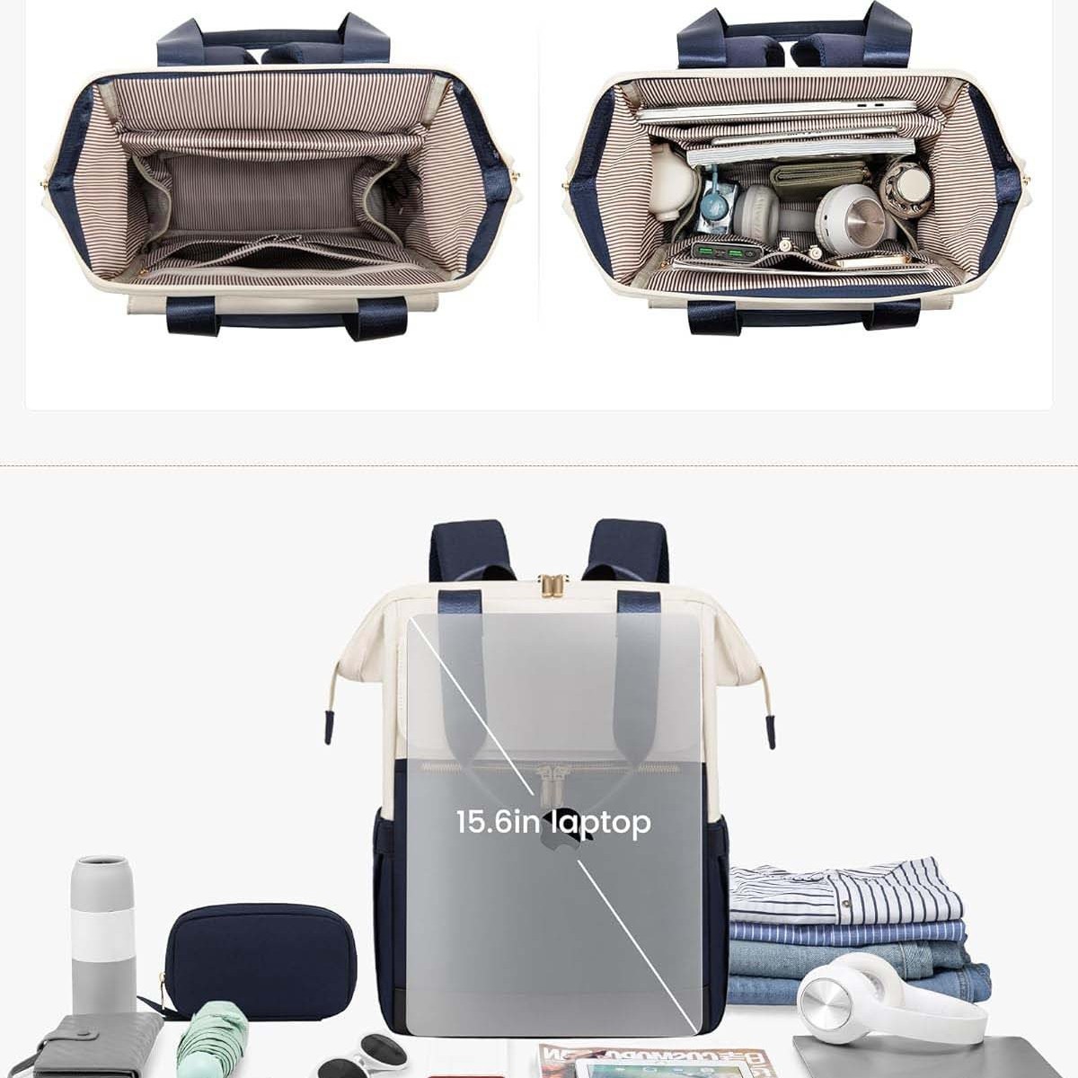 Travel Travel Laptop Large Capacity Luggage Contrast Color Backpack - Image 4