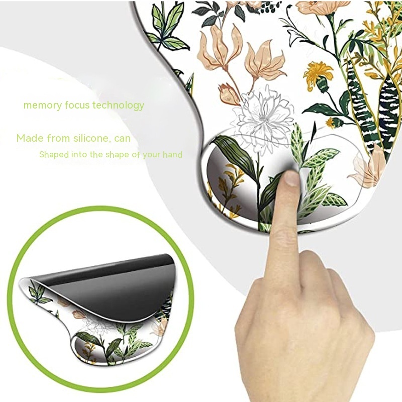 E-Commerce Wristband Rubber Sole Keyboard Pad Flower Game Office Set - Image 7