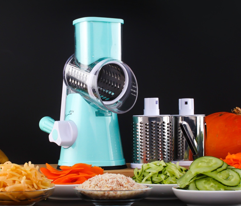 Manual Kitchen Accessories Multifunctional Round Mandoline Potato Slicer Vegetable Cutter Slicer Cheese Kitchen Gadgets - Image 3