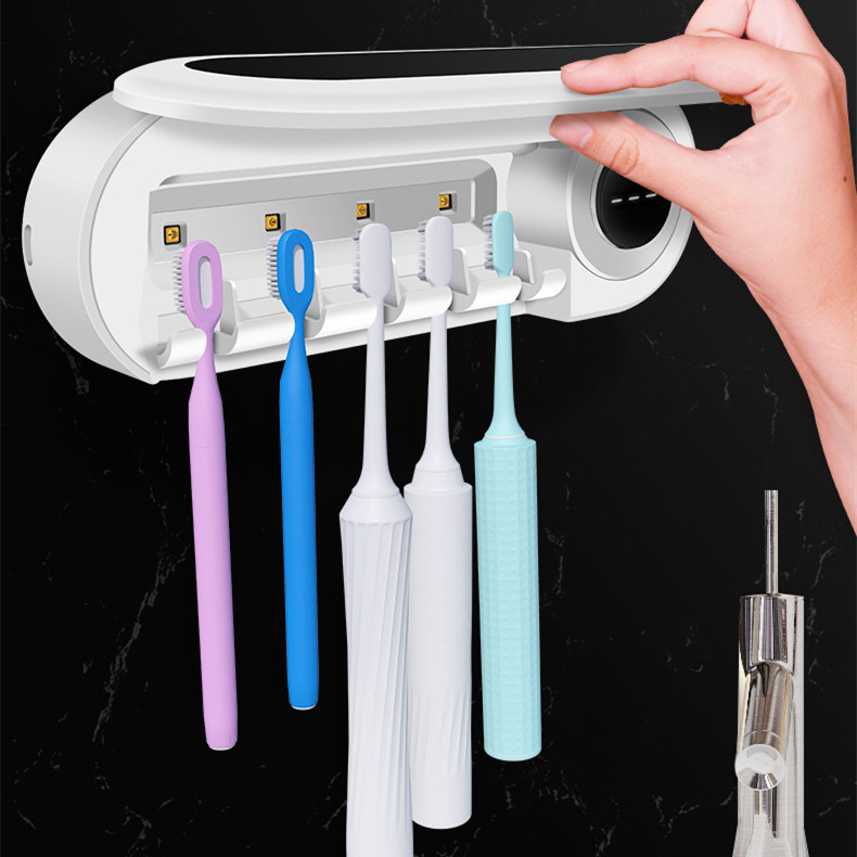Wall Mounted Toothbrush Holder Smart Toothbrush UV Sterilizer Holder Toothpaste Dispenser Squeezer For Bathroom Accessories - Image 6