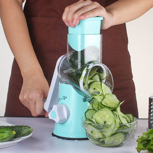 Manual Kitchen Accessories Multifunctional Round Mandoline Potato Slicer Vegetable Cutter Slicer Cheese Kitchen Gadgets - Image 10
