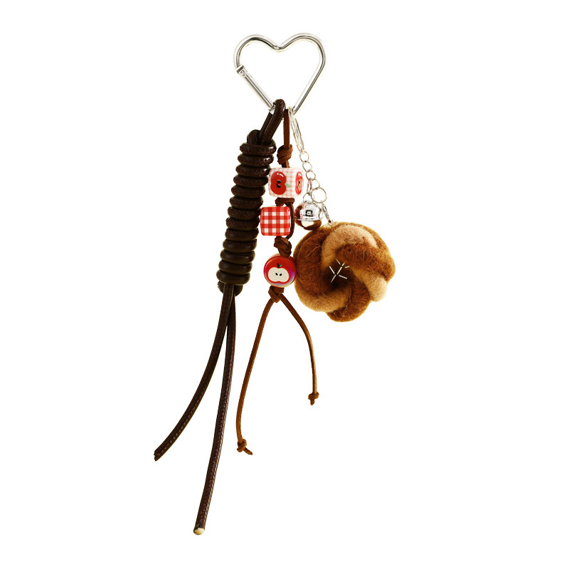 Felt Bread Keychain Accessories Schoolbag Pendant Small Jewelry - Image 5