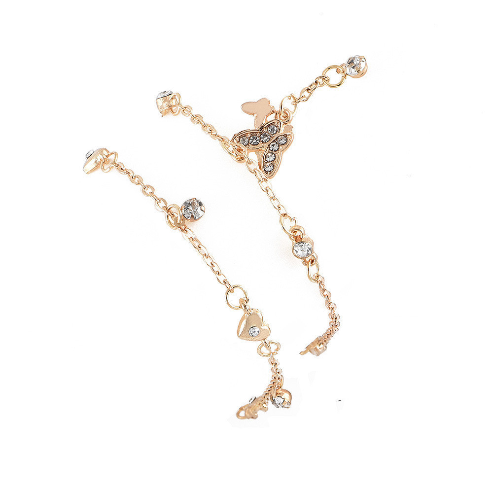 Women's Fashion Butterfly Love Multilayer Anklet - Image 3