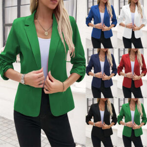 Women's Business Suit Jacket 34 Sleeve Business Casual Jacket