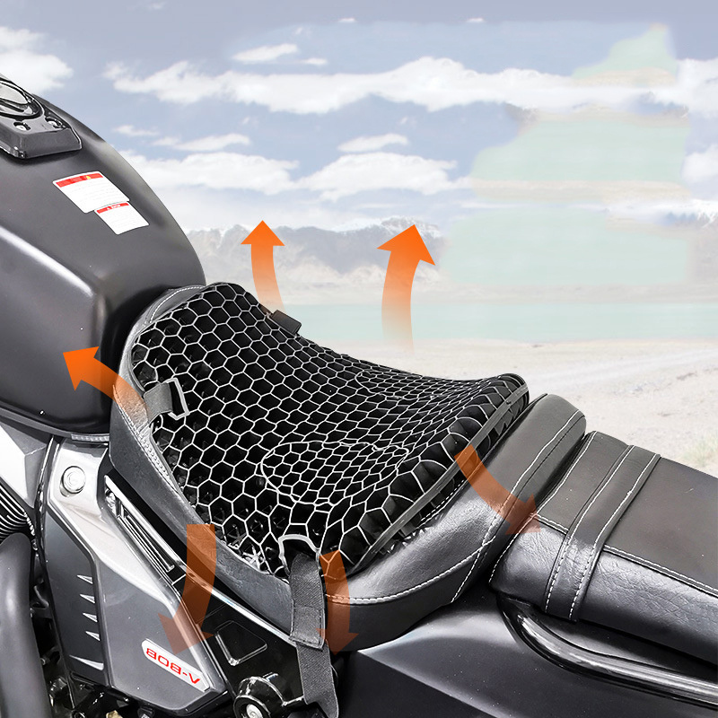 Damping Type Motorcycle Seat Cushion Four Seasons Breathable Electric Car Seat Cushion Motorcycle Safety Accessories - Image 3