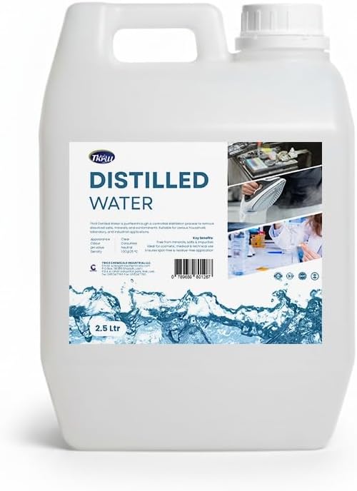 Distilled Water | Ideal Distilled Water for Steam Irons, CPAP Machine, Car Batteries and Plants (2.5 LTR)
