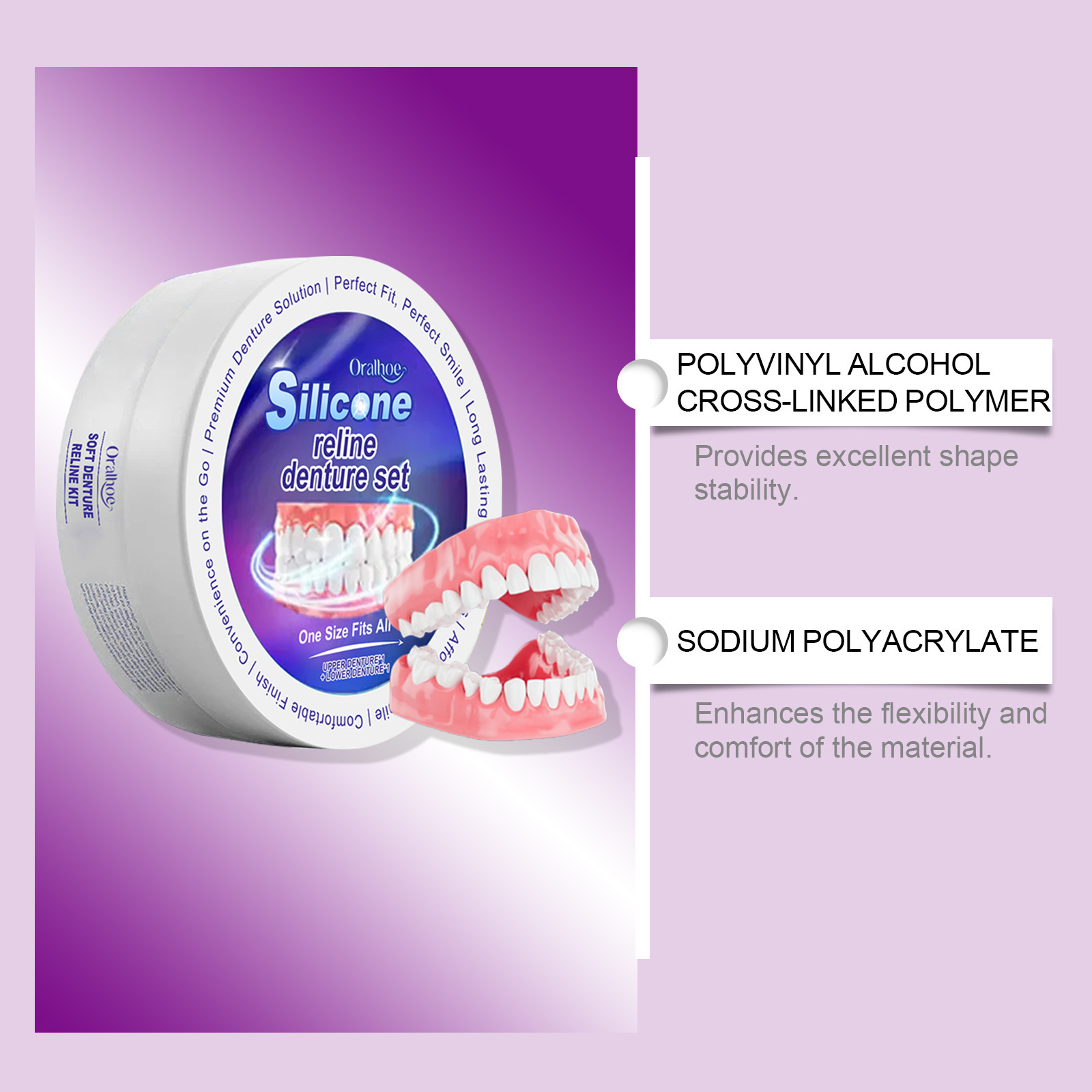 Modified Suit Beauty Modified Teeth Teeth Seam Natural Smile Comfortable Beauty Dentures - Image 3
