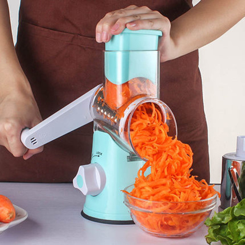 Manual Kitchen Accessories Multifunctional Round Mandoline Potato Slicer Vegetable Cutter Slicer Cheese Kitchen Gadgets - Image 2