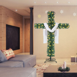 Christmas Indoor Decorations Tree Cross Easter