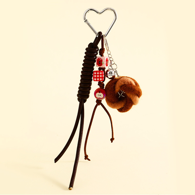 Felt Bread Keychain Accessories Schoolbag Pendant Small Jewelry - Image 8