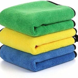 MOMENT 3 Pack Microfiber Car Wash Drying Towel Cloth for Cleaning and Detailing, Reusable 30x40cm Super Absorbent Detailing Towels for Househould, Wiping Cars,Windows,Screen and Kitchen (3pcs)