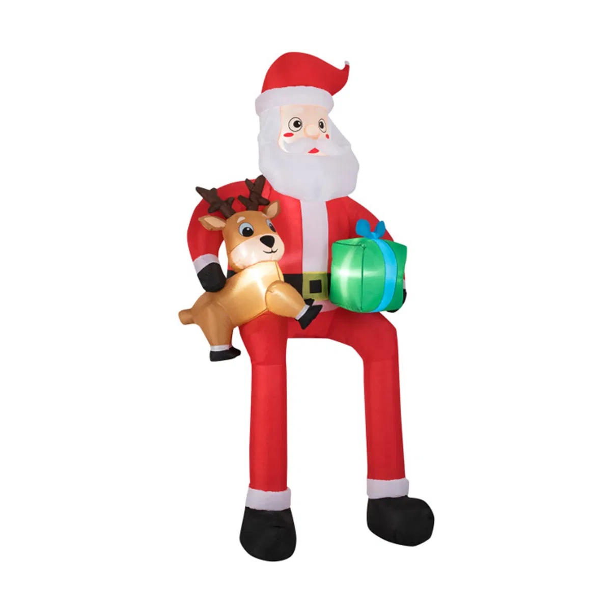 9.5ft Inflatable Sitting Santa with LED Lights – Outdoor Christmas Decor - Image 7