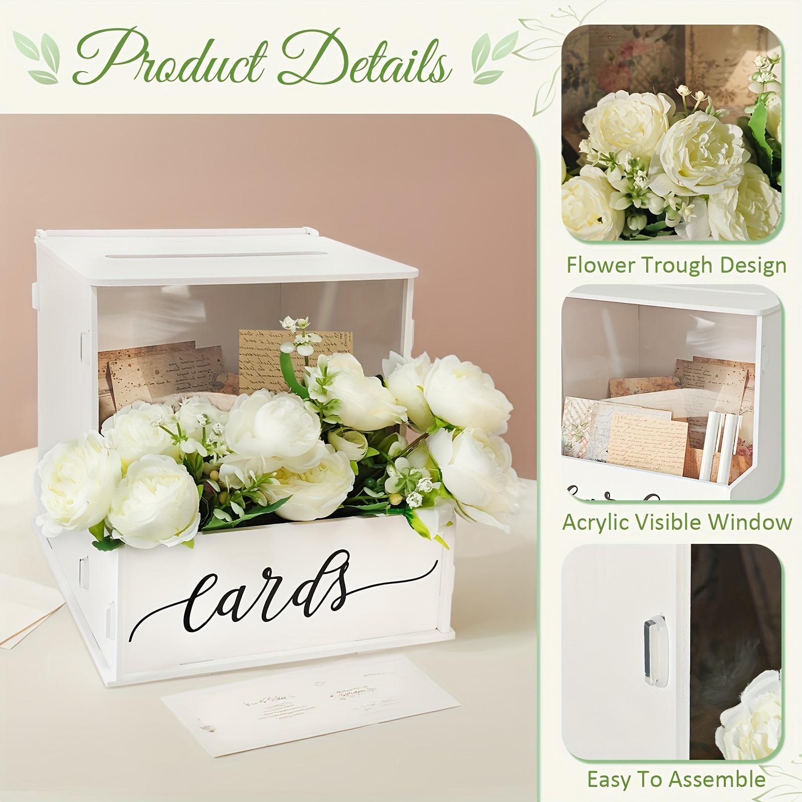 Elegant White PVC Rectangular Wedding Card Box With Lockable Lid Durable Decorative Gift Box For Wedding Money, Favors, And Party Gifts Suitable For Weddings, Birthdays, And Christmas Parties - Image 10