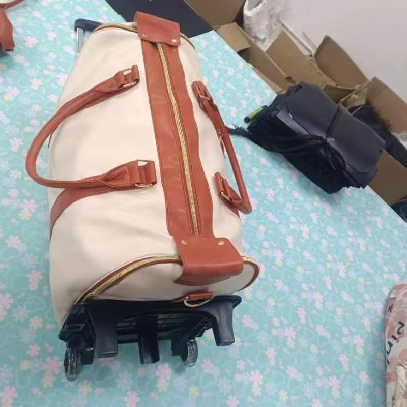Large Capacity Trolley Travel Bag, Portable Folding Fitness Bag - Image 5
