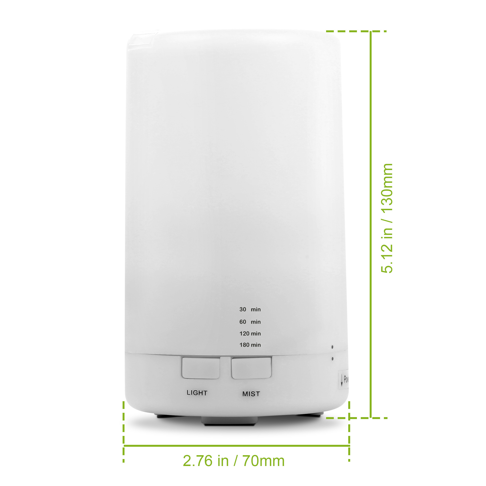 1Pc Mini Cool Mist Humidifier Ultrasonic Aroma Essential Oil Diffuser With 7 Color LED Lights 4 Timer Settings For Office Home Room Vehicle Study Yoga Spa - Image 2