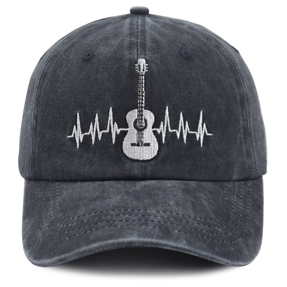 2pcs Guitar Accessories Baseball Cap Guitar Hat Gifts For Women Men, Adjustable Embroidered Wash Cotton Baseball Cap - Image 7