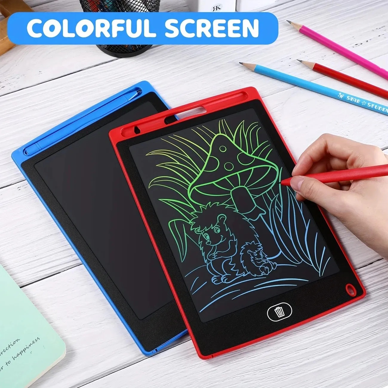 8.5 inch color LCD graffiti board, LCD handwriting board, children's art board that can be erased, electronic drawing board, reusable and erasable writing surface, perfect gift for children - Image 5