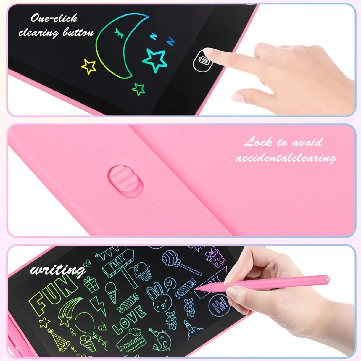 8.5 inch color LCD graffiti board, LCD handwriting board, children's art board that can be erased, electronic drawing board, reusable and erasable writing surface, perfect gift for children - Image 4