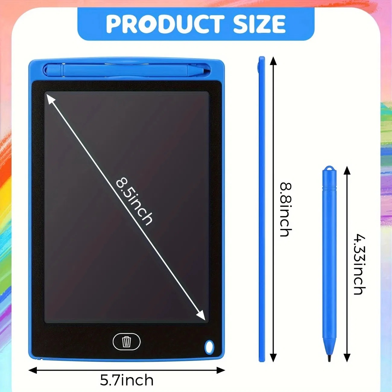 8.5 inch color LCD graffiti board, LCD handwriting board, children's art board that can be erased, electronic drawing board, reusable and erasable writing surface, perfect gift for children - Image 6