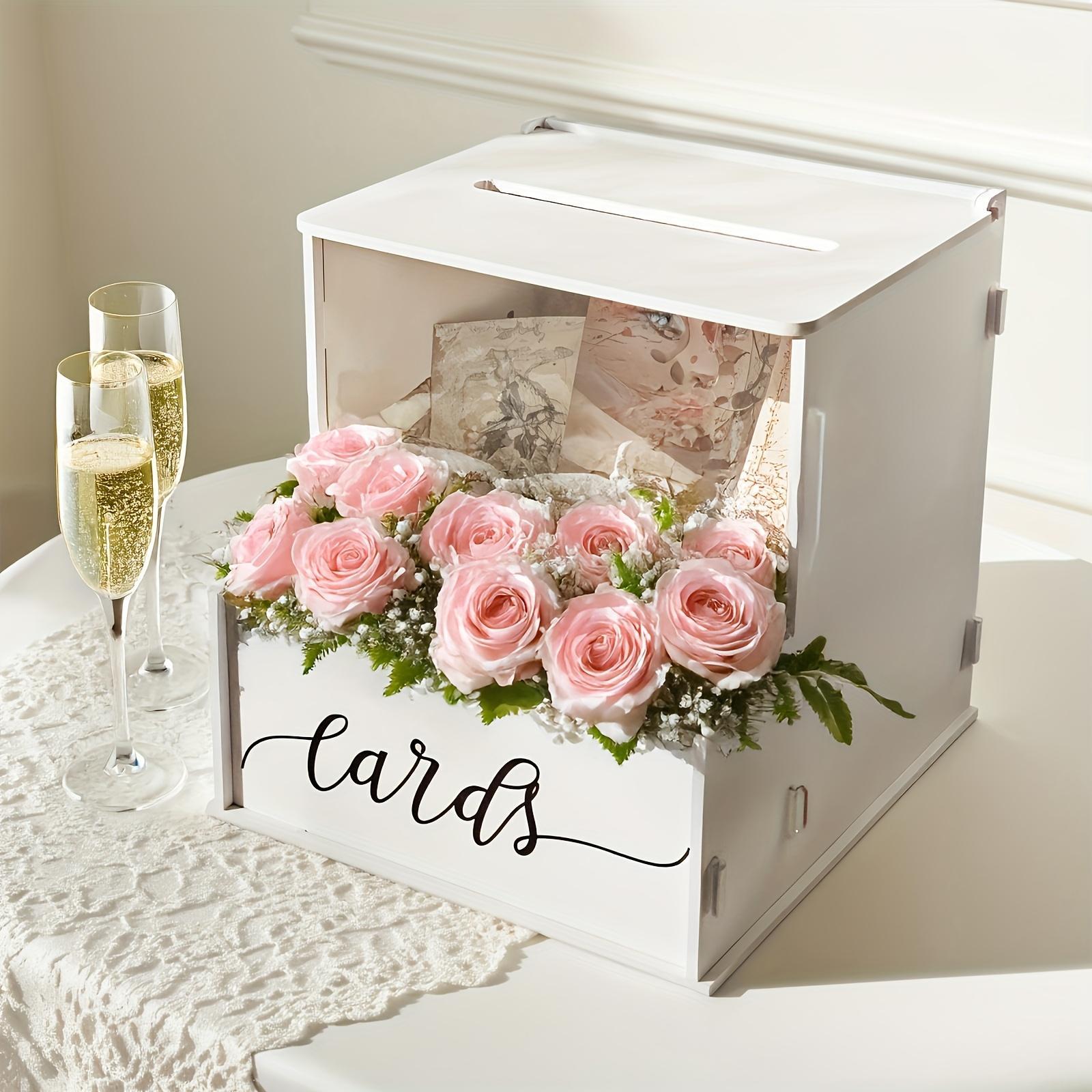 Elegant White PVC Rectangular Wedding Card Box With Lockable Lid Durable Decorative Gift Box For Wedding Money, Favors, And Party Gifts Suitable For Weddings, Birthdays, And Christmas Parties - Image 4