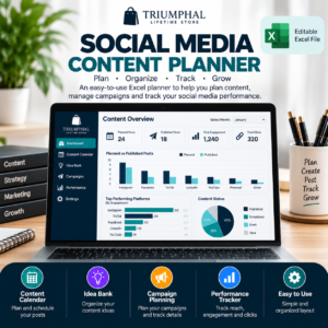 Social Media Content Planner | Editable Excel Template