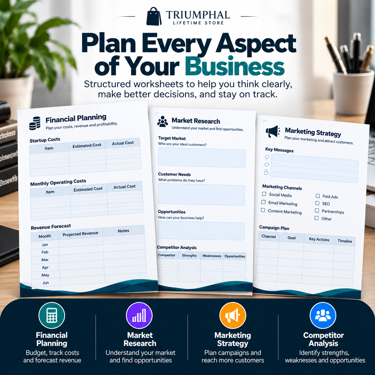 The Complete Business Planner | Fillable & Printable PDF - Image 3