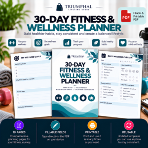 30-Day Fitness & Wellness Planner | Fillable & Printable PDF
